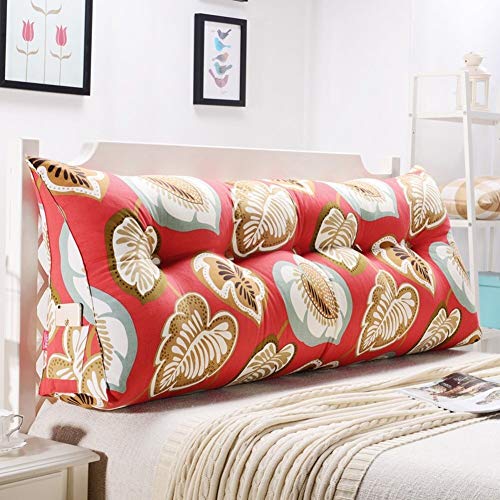 YAO Lam Stripe Bolster Triangular Large Wedge Pillow Headboard Reading Backrest Cushion for Sofa Bed Day Bed Upholstered Cushions Double Tatami Pillow Long Pillow Cushions