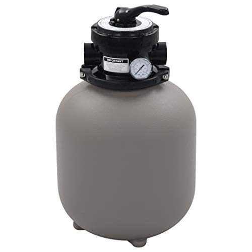 Unfade Memory Highly Durable Pool Sand Filter with 4 Position Valve Suitable for Pool Pumps of 1 HP Grey 14