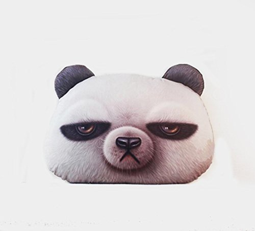Bluestar 3D Animal Head Shape Throw Pillow Back Cushion for Car Sofa Chair Panda