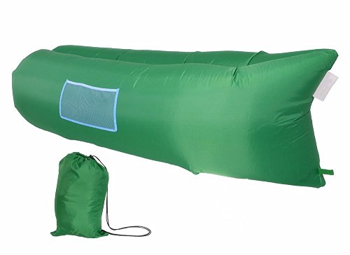 Generic Outdoor Inflatable Couch Fast Convenient inflatable sleep Camping Sleeping air bag sofa pillow Camping Hiking Sofa bags Air Sleeping Bag bed Water play Green