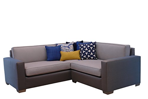 Somers furniture 8032TiSe 2 Piece Rattan Sectional Sofa Pillows Not Included 7 x 7
