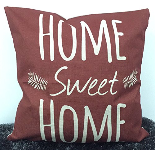 Wonder4 Home Sweet Home Decorative Cotton Linen Throw Pillow Cover Cushion Case Home Sofa Pillow Case 18 X 18