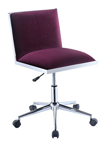 ioHOMES IDF-FC655PR Hugart Contemporary Adjustable Height Office Chair with Foam-Filled Cushions Purple