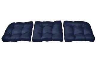 60&quot X 19&quot X 4&quot Sunbrella Tufted Sofa Cushion Set sunbrella Navy