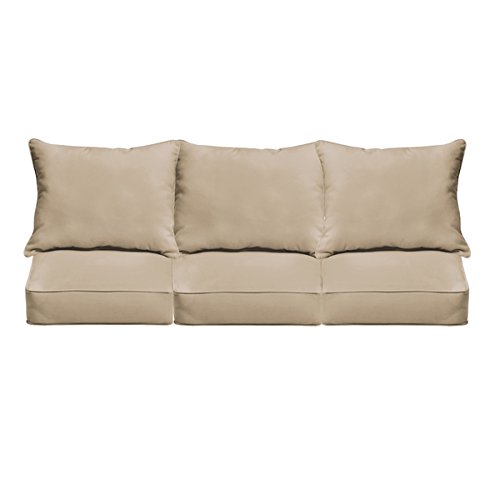 Sloane Beige Indoor Outdoor Corded Sofa Cushion Set