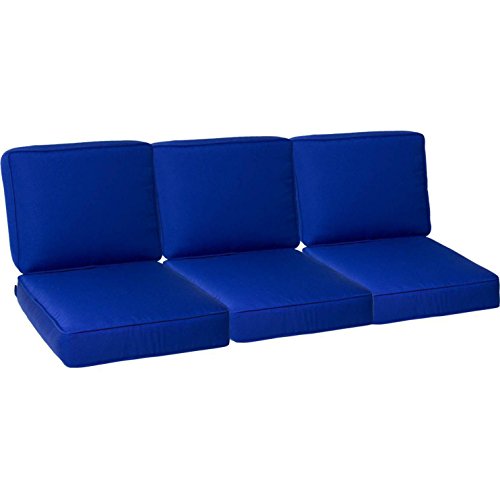 Ultimatepatiocom Medium Replacement Sofa Cushion Set With Piping - Canvas True Blue