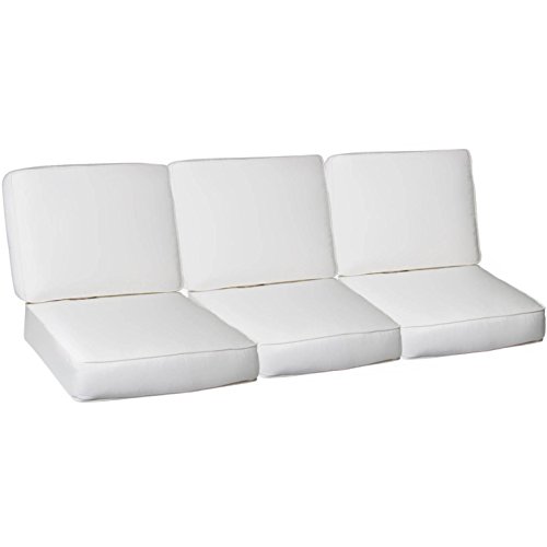 Ultimatepatiocom Small Replacement Outdoor Sofa Cushion Set With Piping - Canvas Natural
