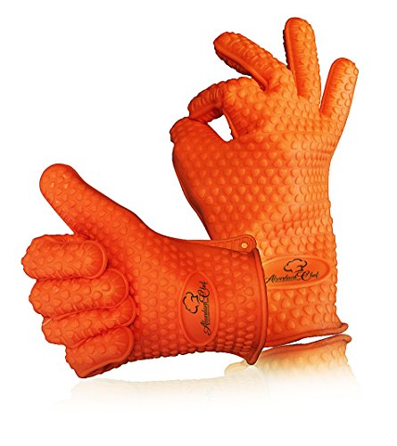 Abundant Chef&reg Silicone Grilling Cooking And Bbq Gloves Set Highly Heat Resistant9733 Perfect As Oven Mitts Cooking
