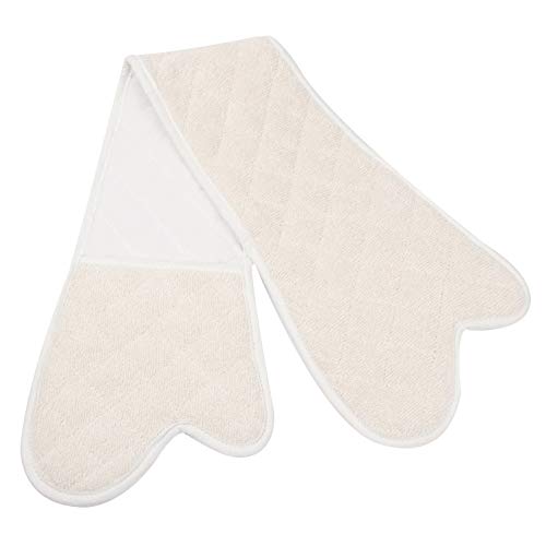 Cimostar Double Oven GlovesMittExtra Long Cotton Potholder GlovesHeat Resistant Baking GloveMachine Washable 35 x 75