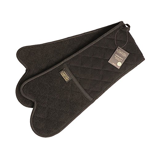 Eddingtons The Carvery Heat Resistant Double Oven Mitt in Black