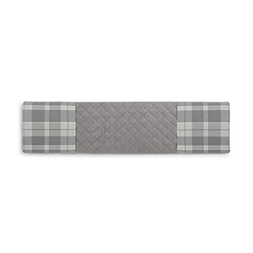 Quilted Plaid Farmhouse Grey 30 x 8 Cotton Blend Fabric Double Oven Mitt
