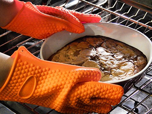 Heat Resistant Silicone BBQ GlovesPot HolderOven MitBarbecue Glove - Heat Resistant Cooking Gloves 1 Pair