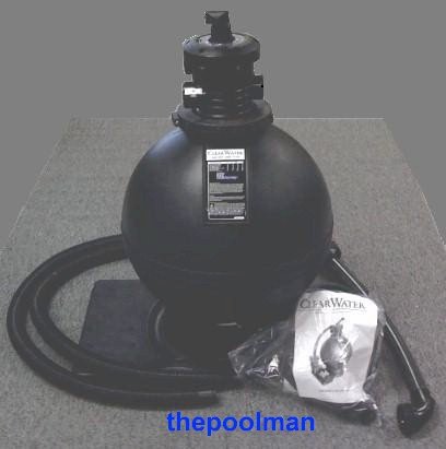 Waterway Plastics 520-5240 Clearwater 22 Swimming Pool Sand Filter with Base