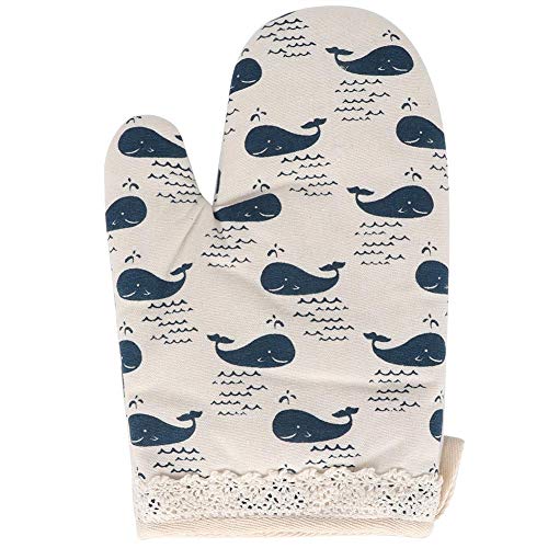 Furnoor Cotton Heat-Resisting Single Glove Microwave Oven Mitt Insulated Glove for Kitchen BakingLittle Whale