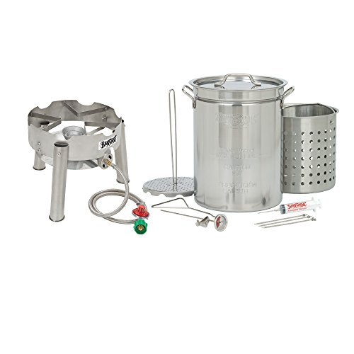 Bayou Classic 32 Quart Complete Stainless Steel Deluxe Turkey Fryer Kit
