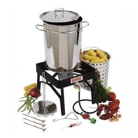 Bayou Classic Stainless Steel Outdoor Turkey Fryer Kit - 32 qt