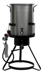 Chard Heavy Duty 50000 BTU Outdoor Propane 30 Quart Deep Turkey Fryer with Pot