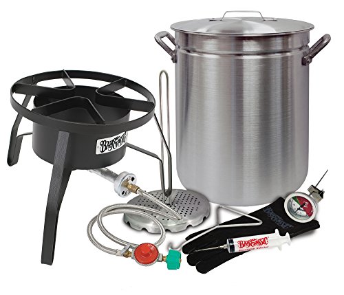 Oversized Turkey Deep Fryer Kit 42 Quart Aluminum GRAND GOBBLER for 25 LBS Turkeys by Bayou Classic