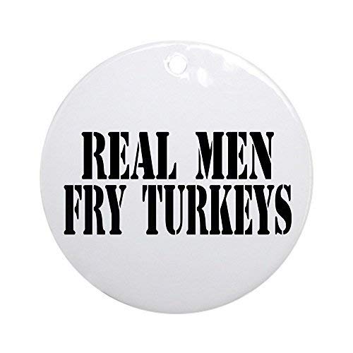 Dozili Christmas Tree Decoration Real Men Fry Turkeys 3 inch Ceramic Ornaments Merry Gifts