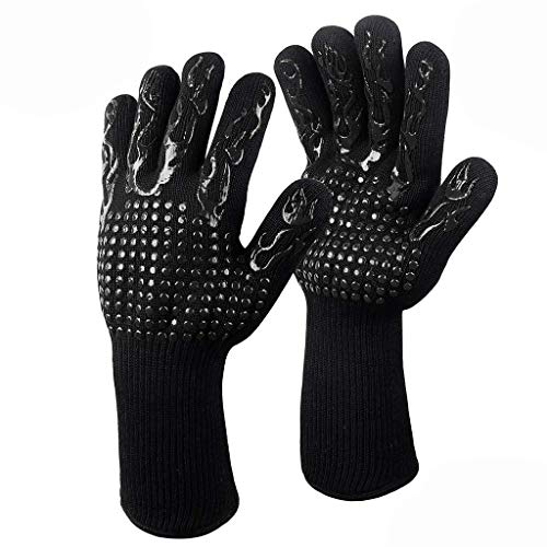 TADAMI BBQ Grill GlovesExtreme Heat Resistant Oven Mitts Kitchen Gloves for WeldingCookingGrillingBakingPot Holders Waterproof Oil Cooking Gloves for Barbecue Smoker Fry Turkey I