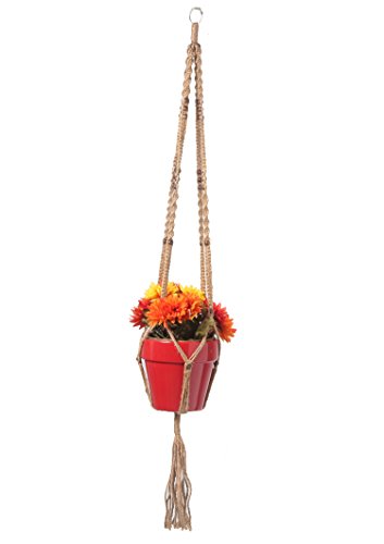 Jute Macrame Plant Hanger 4 Legs 48 Inch Length 1 Best Recommended For Indoors Outdoors Roundamp Square Pots