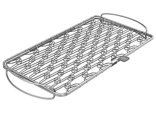 Fish Grill Basket (lg) - Perfect For Large Thick Fishes - Bbq Rack Made From Dishwasher Safe Stainless Steel With