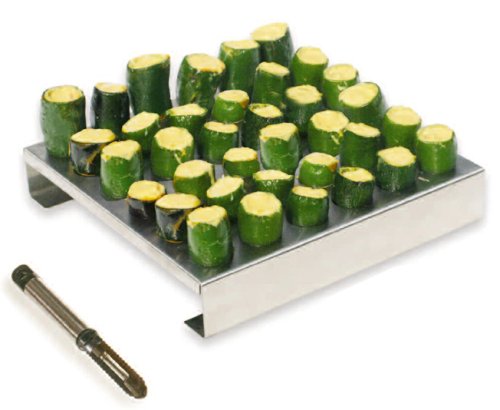 King Kooker 36jr Stainless-steel 36-hole Jalapeno Rack With Corer