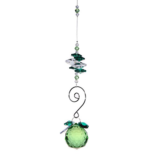 H&d 30mm Crystal Ball Chandelier Prism Ornaments Hanging Suncatcher (green)
