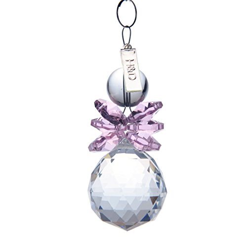 H&d Crystal Ball Pendant Chandelier Prism Hanging Suncatcher (pink)