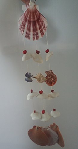 WIND CHIMES MIX SEA SHELL HANGING CHANDELIER DECOR BEACH 16 INCH 1 PC