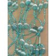 Vintage Pastic Beaded BELT or Hanging Plant Holder AquaBlue-Green 3 Feet 6 inches 6otys or 70tys