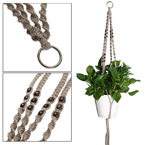 WinnerEco Macrame Plant Hanger Flower Pot Holder Indoor Outdoor Hanging Planter Basket