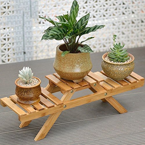 Plant Stands Bamboo Rack Bonsai Holder Flower Pot Shelf Bench Garden Ornaments