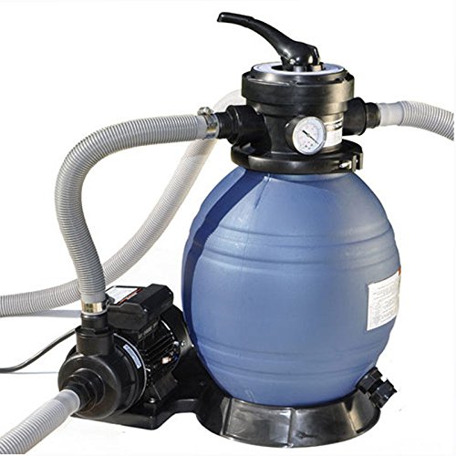 12 Above Ground Pool Sand Filter System and Pump For Intex Pools System Includes Base