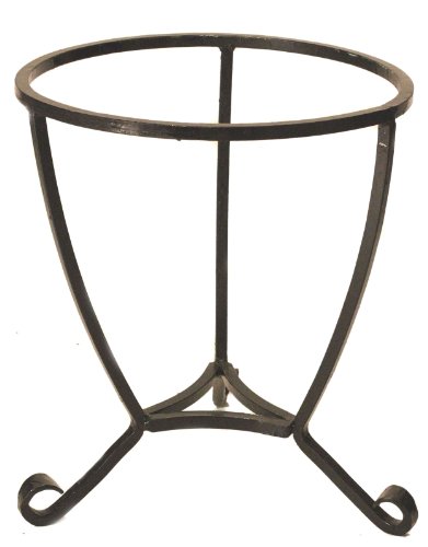 Dagos Copper Designs Ir-35 1-piece Wrought Iron Pot Stand 13-inch By 16-inch By 15-inch Black