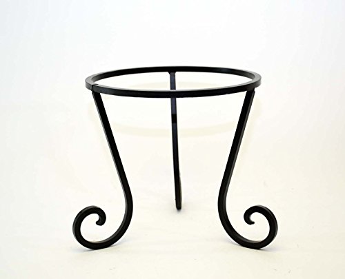 Wrought Iron Pot Stand-12 Inches Tall X 12 Inches Inside Diameter Of The Ring Half Inch Thick Square Iron Painted