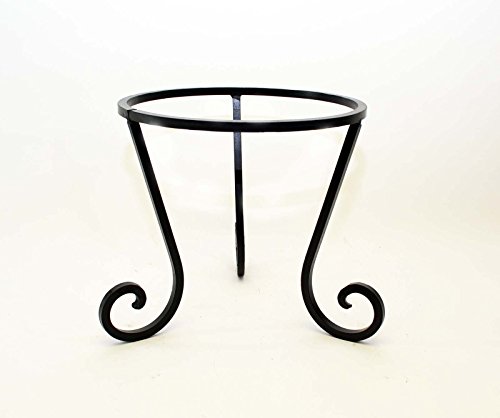 Wrought Iron Pot Stand-16 Inches Tall X 12 Inches Inside Diameter Of The Ring Half Inch Thick Square Iron Painted