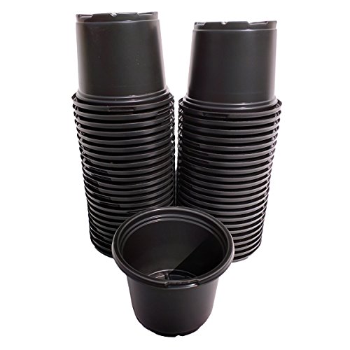 4 Inch Round Plastic Flower Pots - Seed Starting House Plants Garden Greenhouse Hydroponics And Nursery 