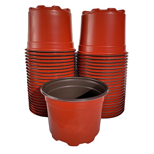5 Inch Round Garden And Greenhouse Pots - Made In The Usa - Durable Resuable Recyclable - Hydroponics Seed