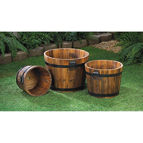 Garden Planters Wooden Box Indoor Outdoor Ornament Multiple House Pots Corner Window Decor Set of 3