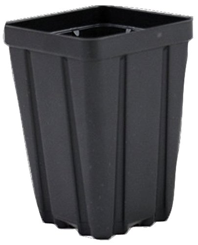 Square Greenhouse Pots 35 inch x 5 inch- Black - Plastic - Deep - Case of 450 by Growers Solution