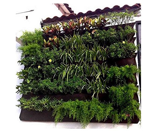 12 Pockets Indoor Wall-mounted Plants Bag Hanging Plant Seedlings Hanging Flower Pot Holder