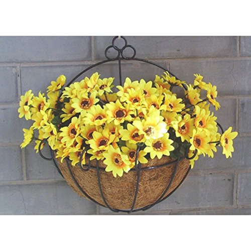 Kingso Wall Hanging Basket Planter Flower Plant Pot Home Garden Balcony Decoration 12-inch