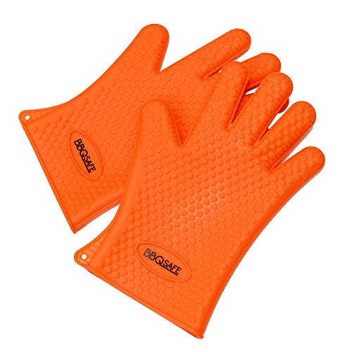 Bbqsafe Heat Resistant Silicone Gloves For Grilling Bbq Oven Cooking Baking Smokingamp Potholder Mitts - Non-slip
