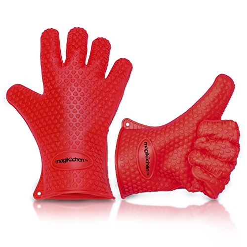 Cooking Gloves Heat Resistant Silicone For Using As Pot Holders - Oven Mitts - Smoking And Bbq Grilling Gloves