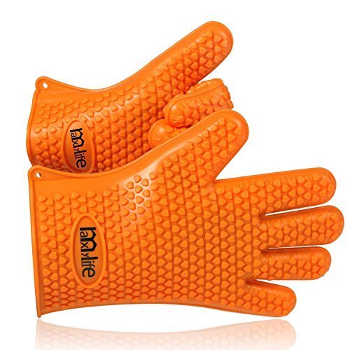 Maxylife Supreme Silicone Heat-resistant Grilling Bbq Gloves For Barbecueoven Bakingsmoking And Cooking Potholder