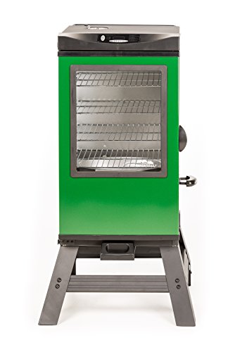 Masterbuilt 20077116 4-Rack Digital Electric Smoker with Leg Kit Cover and Gloves 30 Green