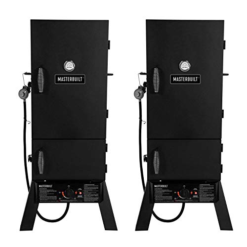 Masterbuilt 30-Inch Outdoor Vertical Propane Gas BBQ Meat Smoker Grill 2 Pack