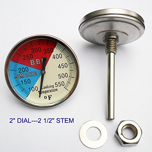 2 550 RWB BBQ CHARCOAL GRILL WOOD SMOKER OVEN PIT TEMP GAUGE THERMOMETER