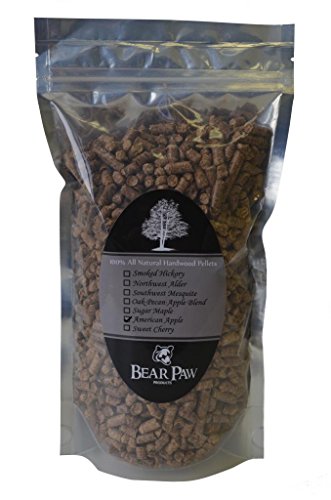 Bear Paw Products Premium Apple Wood Smoker Pellets 15 Lb Bag Easy to Use With All Types and Brands of Outdoor Grills Electric Gas Charcoal or Smokers